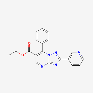 molecular formula C19H15N5O2 B4728247 Ethyl 7-phenyl-2-pyridin-3-yl[1,2,4]triazolo[1,5-a]pyrimidine-6-carboxylate 