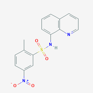 molecular formula C16H13N3O4S B472828 2-methyl-5-nitro-N-quinolin-8-ylbenzenesulfonamide CAS No. 353515-11-4