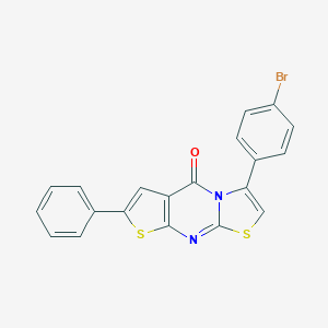 5H-Thiazolo(3,2-a)thieno(2,3-d)pyrimidin-5-one, 3-(4-bromophenyl)-7-phenyl-