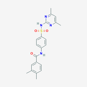 N-[4-[(4,6-dimethylpyrimidin-2-yl)sulfamoyl]phenyl]-3,4-dimethylbenzamide