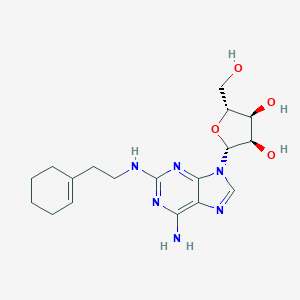 molecular formula C18H26N6O4 B047290 2-((2-(1-Cyclohexen-1-yl)ethyl)amino)adenosine CAS No. 124498-87-9