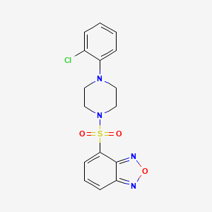 molecular formula C16H15ClN4O3S B4729014 4-{[4-(2-Chlorophenyl)piperazin-1-yl]sulfonyl}-2,1,3-benzoxadiazole 
