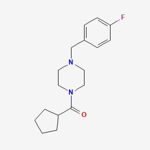 molecular formula C17H23FN2O B4729276 CYCLOPENTYL[4-(4-FLUOROBENZYL)PIPERAZINO]METHANONE 