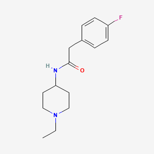 molecular formula C15H21FN2O B4729318 N-(1-ethylpiperidin-4-yl)-2-(4-fluorophenyl)acetamide 