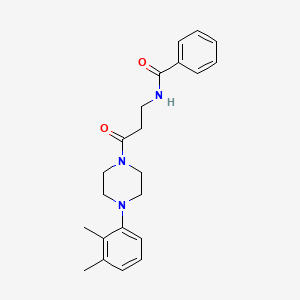 molecular formula C22H27N3O2 B4729366 N-{3-[4-(2,3-dimethylphenyl)piperazin-1-yl]-3-oxopropyl}benzamide 