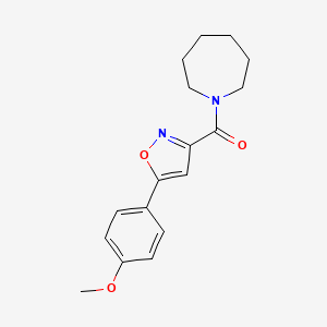 molecular formula C17H20N2O3 B4729535 Azepan-1-yl-[5-(4-methoxyphenyl)-1,2-oxazol-3-yl]methanone 