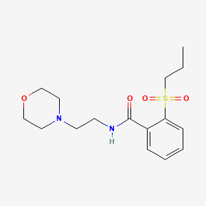 molecular formula C16H24N2O4S B4729625 N-[2-(MORPHOLIN-4-YL)ETHYL]-2-(PROPANE-1-SULFONYL)BENZAMIDE 