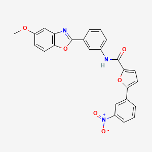 molecular formula C25H17N3O6 B4729652 N-[3-(5-methoxy-1,3-benzoxazol-2-yl)phenyl]-5-(3-nitrophenyl)furan-2-carboxamide 