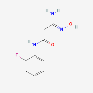 molecular formula C9H10FN3O2 B4729671 N-(2-FLUOROPHENYL)-2-[(Z)-N'-HYDROXYCARBAMIMIDOYL]ACETAMIDE 