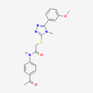 molecular formula C20H20N4O3S B4729675 N-(4-acetylphenyl)-2-{[5-(3-methoxyphenyl)-4-methyl-4H-1,2,4-triazol-3-yl]sulfanyl}acetamide 