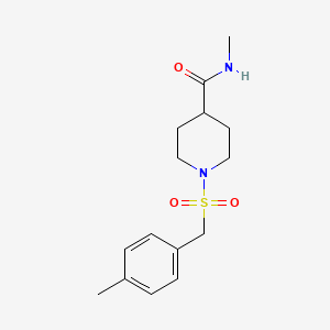 molecular formula C15H22N2O3S B4729811 N-METHYL-1-[(4-METHYLPHENYL)METHANESULFONYL]PIPERIDINE-4-CARBOXAMIDE 