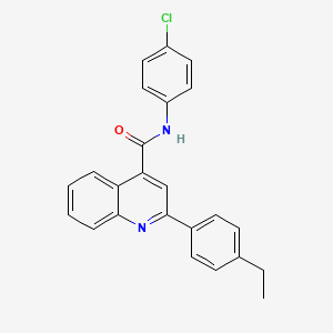 molecular formula C24H19ClN2O B4729839 N-(4-chlorophenyl)-2-(4-ethylphenyl)quinoline-4-carboxamide 