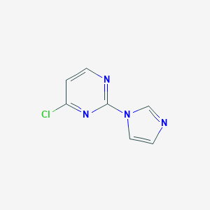 molecular formula C7H5ClN4 B047300 4-chloro-2-(1H-imidazol-1-yl)pyrimidine CAS No. 114834-04-7