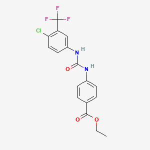 molecular formula C17H14ClF3N2O3 B4730012 Ethyl 4-({[4-chloro-3-(trifluoromethyl)phenyl]carbamoyl}amino)benzoate 
