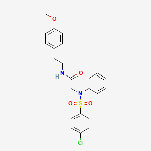 molecular formula C23H23ClN2O4S B4730134 N~2~-[(4-chlorophenyl)sulfonyl]-N-[2-(4-methoxyphenyl)ethyl]-N~2~-phenylglycinamide 