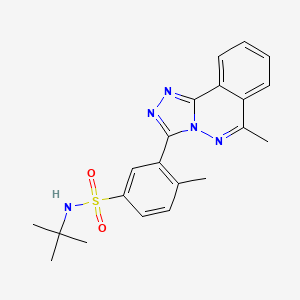 molecular formula C21H23N5O2S B4730194 N-TERT-BUTYL-4-METHYL-3-{6-METHYL-[1,2,4]TRIAZOLO[3,4-A]PHTHALAZIN-3-YL}BENZENE-1-SULFONAMIDE 