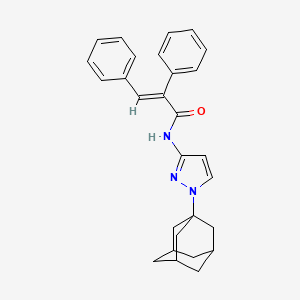 molecular formula C28H29N3O B4730357 (E)-N-[1-(1-ADAMANTYL)-1H-PYRAZOL-3-YL]-2,3-DIPHENYL-2-PROPENAMIDE 