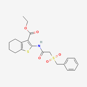 molecular formula C20H23NO5S2 B4730426 ETHYL 2-(2-PHENYLMETHANESULFONYLACETAMIDO)-4,5,6,7-TETRAHYDRO-1-BENZOTHIOPHENE-3-CARBOXYLATE 