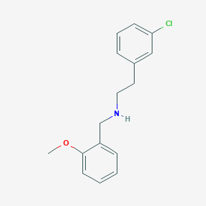 molecular formula C16H18ClNO B4730539 N-(3-CHLOROPHENETHYL)-N-(2-METHOXYBENZYL)AMINE 