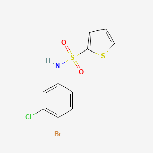 molecular formula C10H7BrClNO2S2 B4730546 N-(4-bromo-3-chlorophenyl)thiophene-2-sulfonamide 