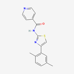 molecular formula C17H15N3OS B4730603 N-[4-(2,5-dimethylphenyl)-1,3-thiazol-2-yl]pyridine-4-carboxamide 