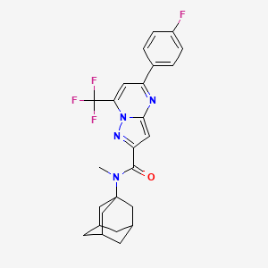 molecular formula C25H24F4N4O B4730707 N-(1-adamantyl)-5-(4-fluorophenyl)-N-methyl-7-(trifluoromethyl)pyrazolo[1,5-a]pyrimidine-2-carboxamide 