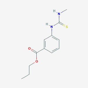 molecular formula C12H16N2O2S B4730775 Propyl 3-[(methylcarbamothioyl)amino]benzoate 