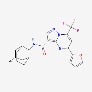 molecular formula C22H21F3N4O2 B4730784 N-(2-ADAMANTYL)-5-(2-FURYL)-7-(TRIFLUOROMETHYL)PYRAZOLO[1,5-A]PYRIMIDINE-3-CARBOXAMIDE 