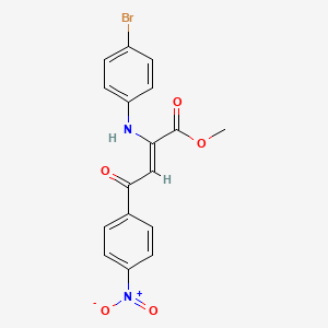 molecular formula C17H13BrN2O5 B4730801 methyl (Z)-2-(4-bromoanilino)-4-(4-nitrophenyl)-4-oxobut-2-enoate 