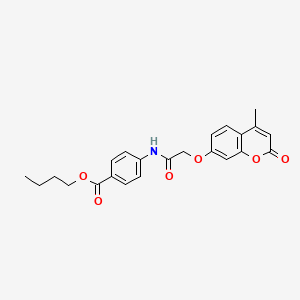 molecular formula C23H23NO6 B4730843 BUTYL 4-{2-[(4-METHYL-2-OXO-2H-CHROMEN-7-YL)OXY]ACETAMIDO}BENZOATE 