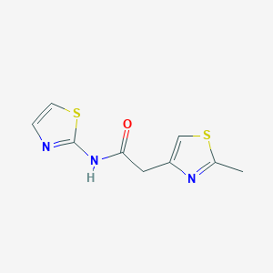 molecular formula C9H9N3OS2 B4730867 2-(2-methyl-1,3-thiazol-4-yl)-N-(1,3-thiazol-2-yl)acetamide 
