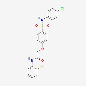 molecular formula C20H16BrClN2O4S B4730903 N-(2-bromophenyl)-2-[4-[(4-chlorophenyl)sulfamoyl]phenoxy]acetamide 
