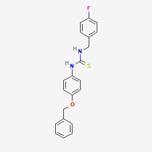 molecular formula C21H19FN2OS B4730954 N-[4-(benzyloxy)phenyl]-N'-(4-fluorobenzyl)thiourea 