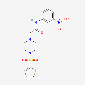 molecular formula C16H18N4O5S2 B4731032 N~1~-(3-NITROPHENYL)-2-[4-(2-THIENYLSULFONYL)PIPERAZINO]ACETAMIDE 
