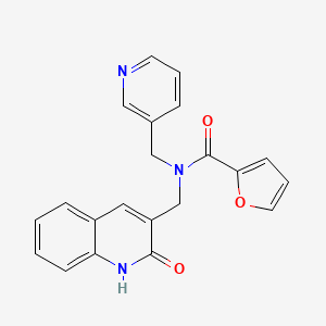 molecular formula C21H17N3O3 B4731062 N-[(2-hydroxy-3-quinolinyl)methyl]-N-(3-pyridinylmethyl)-2-furamide 