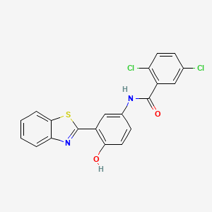 molecular formula C20H12Cl2N2O2S B4731112 N-[3-(1,3-benzothiazol-2-yl)-4-hydroxyphenyl]-2,5-dichlorobenzamide 
