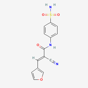 molecular formula C14H11N3O4S B4731185 N-[4-(aminosulfonyl)phenyl]-2-cyano-3-(3-furyl)acrylamide 