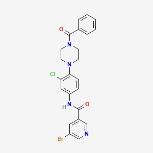 molecular formula C23H20BrClN4O2 B4731311 N-[4-(4-benzoylpiperazin-1-yl)-3-chlorophenyl]-5-bromopyridine-3-carboxamide 