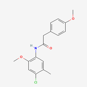 molecular formula C17H18ClNO3 B4731319 N-(4-chloro-2-methoxy-5-methylphenyl)-2-(4-methoxyphenyl)acetamide 