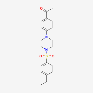 molecular formula C20H24N2O3S B4731341 1-{4-[4-(4-ethylbenzenesulfonyl)piperazin-1-yl]phenyl}ethan-1-one 