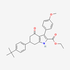 molecular formula C28H31NO4 B4731351 ethyl 6-(4-tert-butylphenyl)-3-(4-methoxyphenyl)-4-oxo-4,5,6,7-tetrahydro-1H-indole-2-carboxylate 