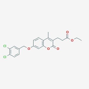 molecular formula C22H20Cl2O5 B4731372 ethyl 3-{7-[(3,4-dichlorobenzyl)oxy]-4-methyl-2-oxo-2H-chromen-3-yl}propanoate 