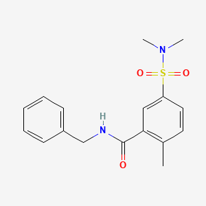 molecular formula C17H20N2O3S B4731428 N-benzyl-5-(dimethylsulfamoyl)-2-methylbenzamide 