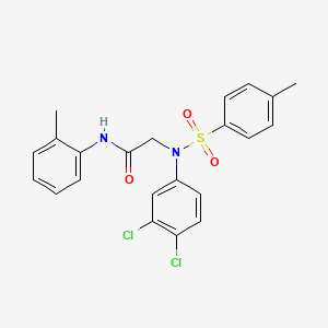 molecular formula C22H20Cl2N2O3S B4731526 N~2~-(3,4-dichlorophenyl)-N~1~-(2-methylphenyl)-N~2~-[(4-methylphenyl)sulfonyl]glycinamide 