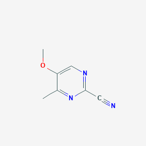 molecular formula C7H7N3O B047316 5-Methoxy-4-methylpyrimidine-2-carbonitrile CAS No. 114969-78-7