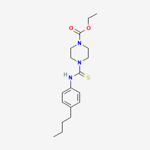 molecular formula C18H27N3O2S B4731758 ethyl 4-{[(4-butylphenyl)amino]carbonothioyl}-1-piperazinecarboxylate 