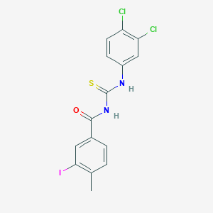 molecular formula C15H11Cl2IN2OS B4731769 N-[(3,4-dichlorophenyl)carbamothioyl]-3-iodo-4-methylbenzamide 