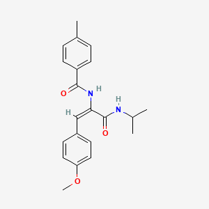 molecular formula C21H24N2O3 B4731821 N-[1-[(isopropylamino)carbonyl]-2-(4-methoxyphenyl)vinyl]-4-methylbenzamide 