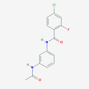 molecular formula C15H12ClFN2O2 B4731862 N-(3-acetamidophenyl)-4-chloro-2-fluorobenzamide 