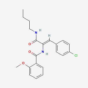 molecular formula C21H23ClN2O3 B4731925 N-[(Z)-3-(butylamino)-1-(4-chlorophenyl)-3-oxoprop-1-en-2-yl]-2-methoxybenzamide 